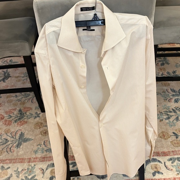 Hugo Boss Other - Sarar Light Beige Pinstripe Dress Shirt